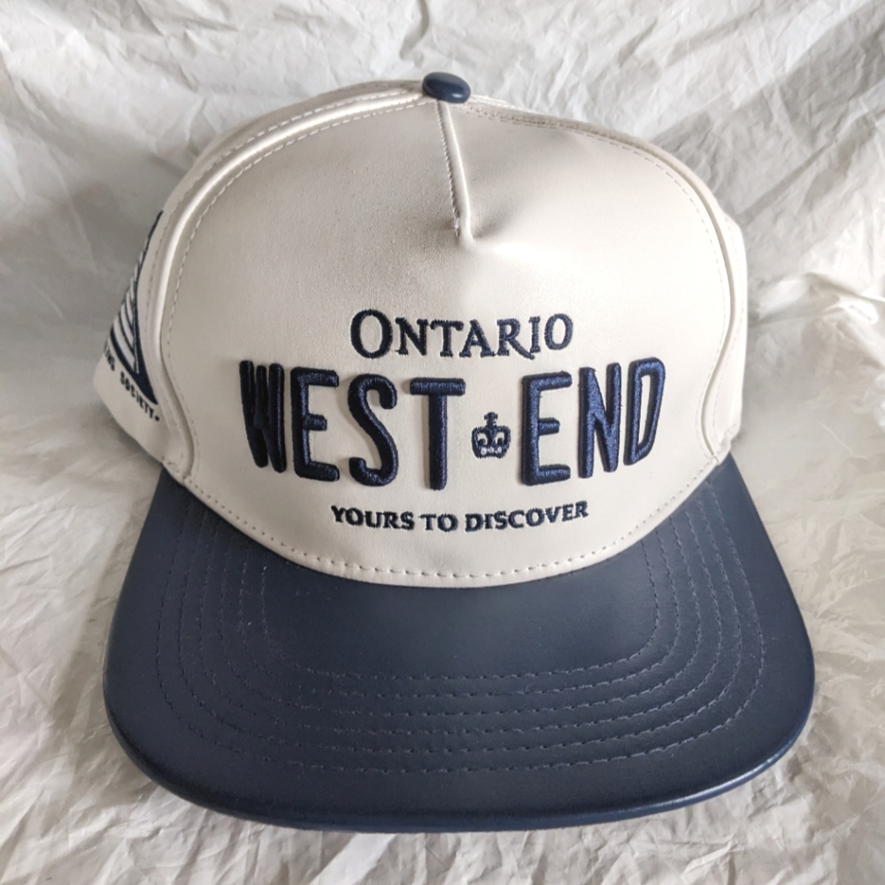 Faux Ontario Leather Snapback cap